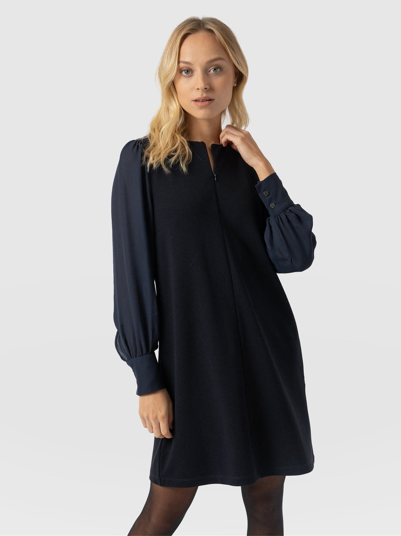 Esme Zip Up Dress Navy - Women's Dresses | Saint + Sofia® US