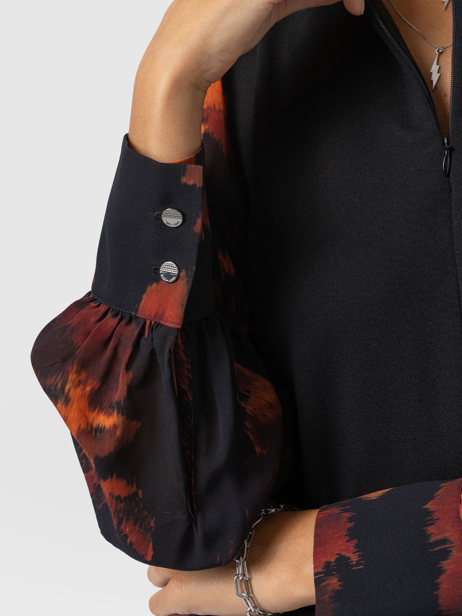 Esme Zip Up Top - Autumn Floral - Women's T-shirts | Saint + Sofia® USA