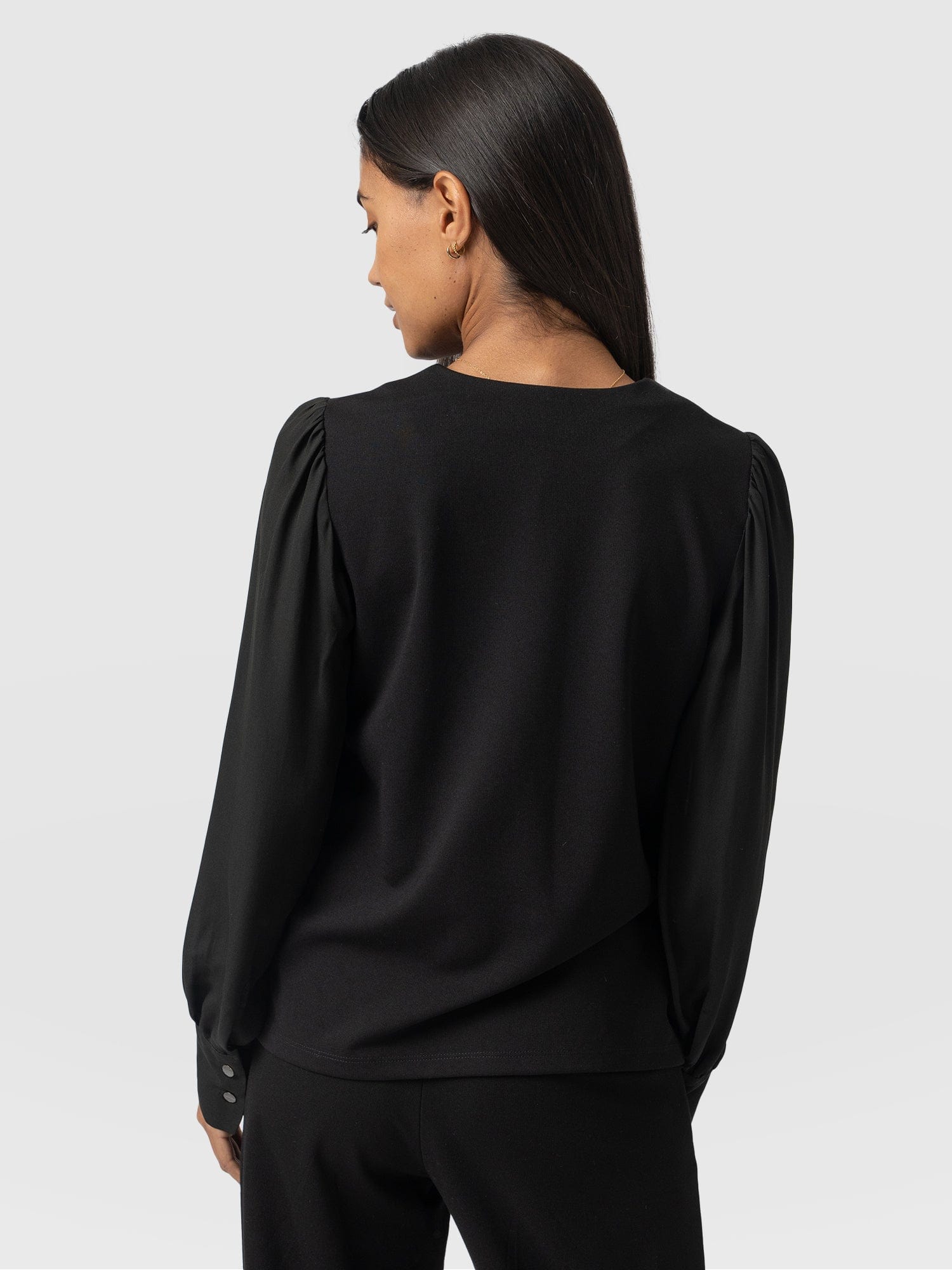 Esme Zip Up Top Black - Women's Tops | Saint + Sofia® USA