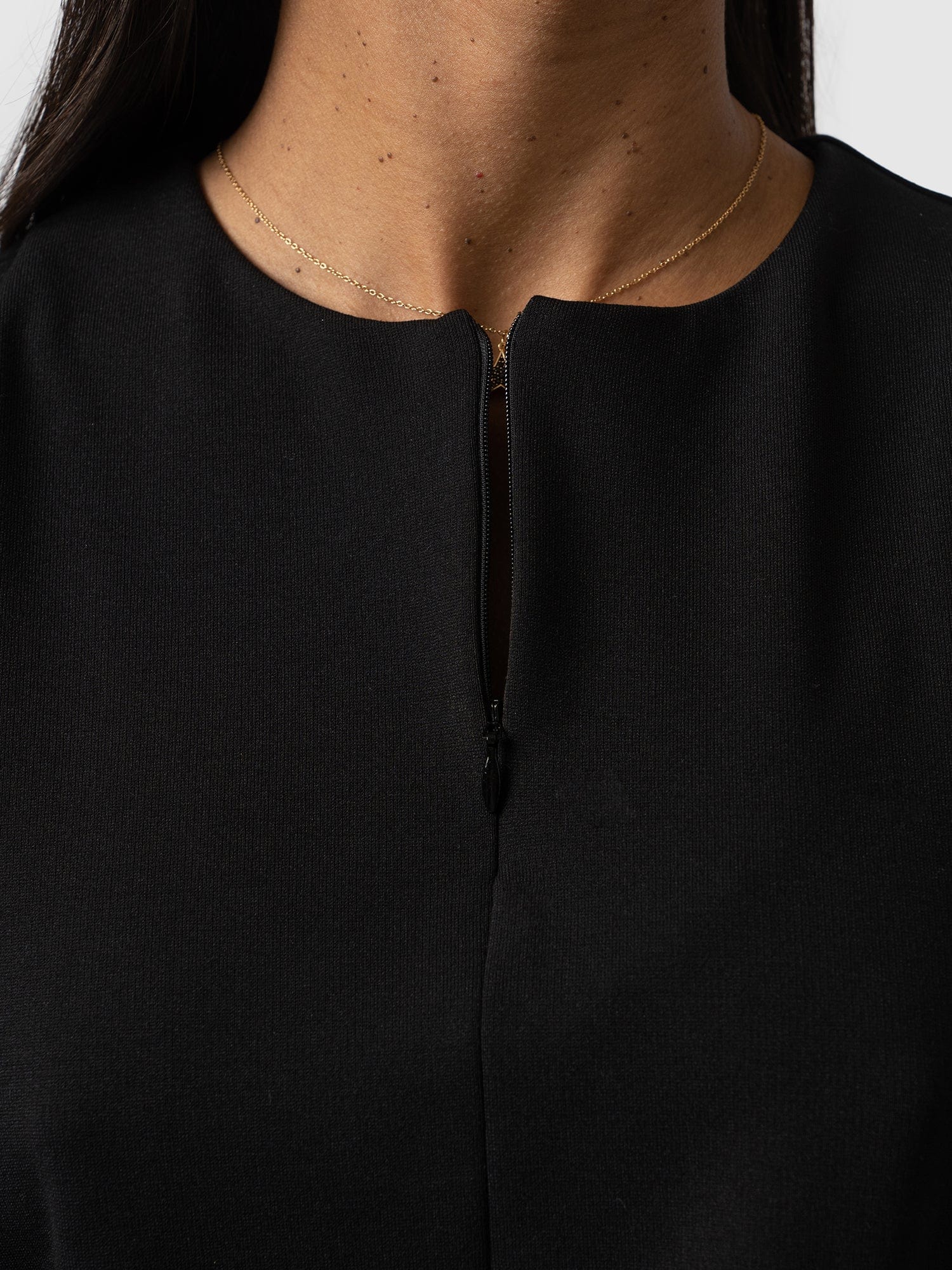 Esme Zip Up Top Black - Women's Tops | Saint + Sofia® USA