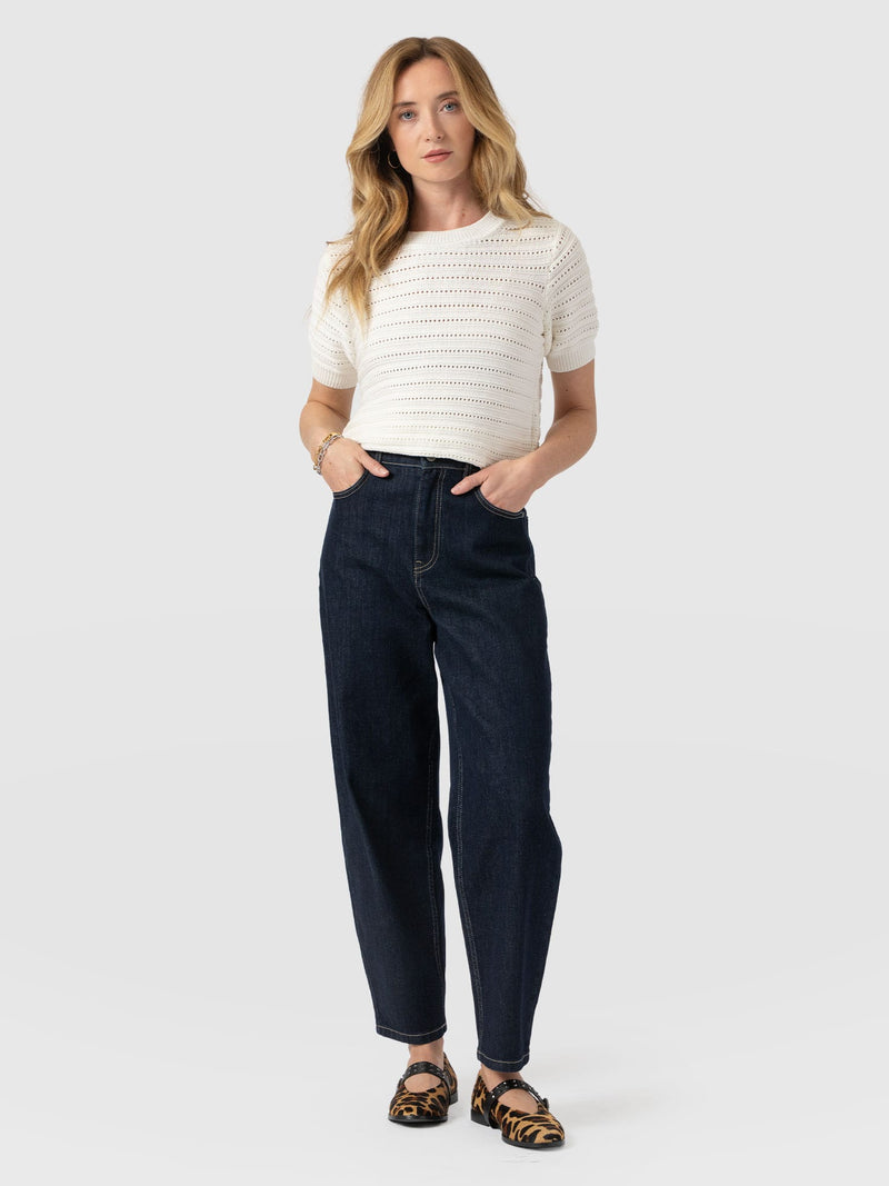 Ester Short Sleeve Knit - Cream - Women's Sweaters | Saint + Sofia® USA