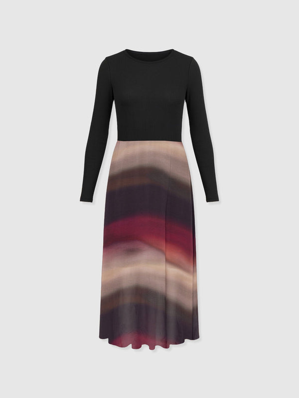 Etta Contrast Dress - Purple Gradient - Women's Dresses | Saint + Sofia® USA