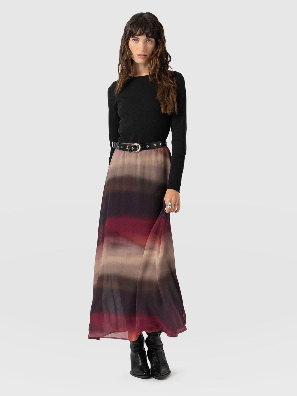 Etta Contrast Dress - Purple Gradient - Women's Dresses