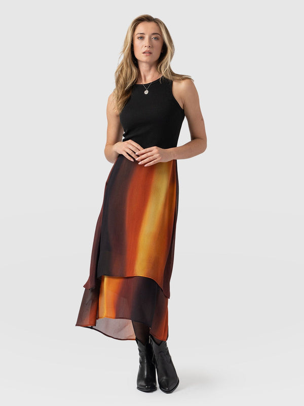 Etta Layered Dress Amber Gradient - Women's Skirts | Saint + Sofia® USA