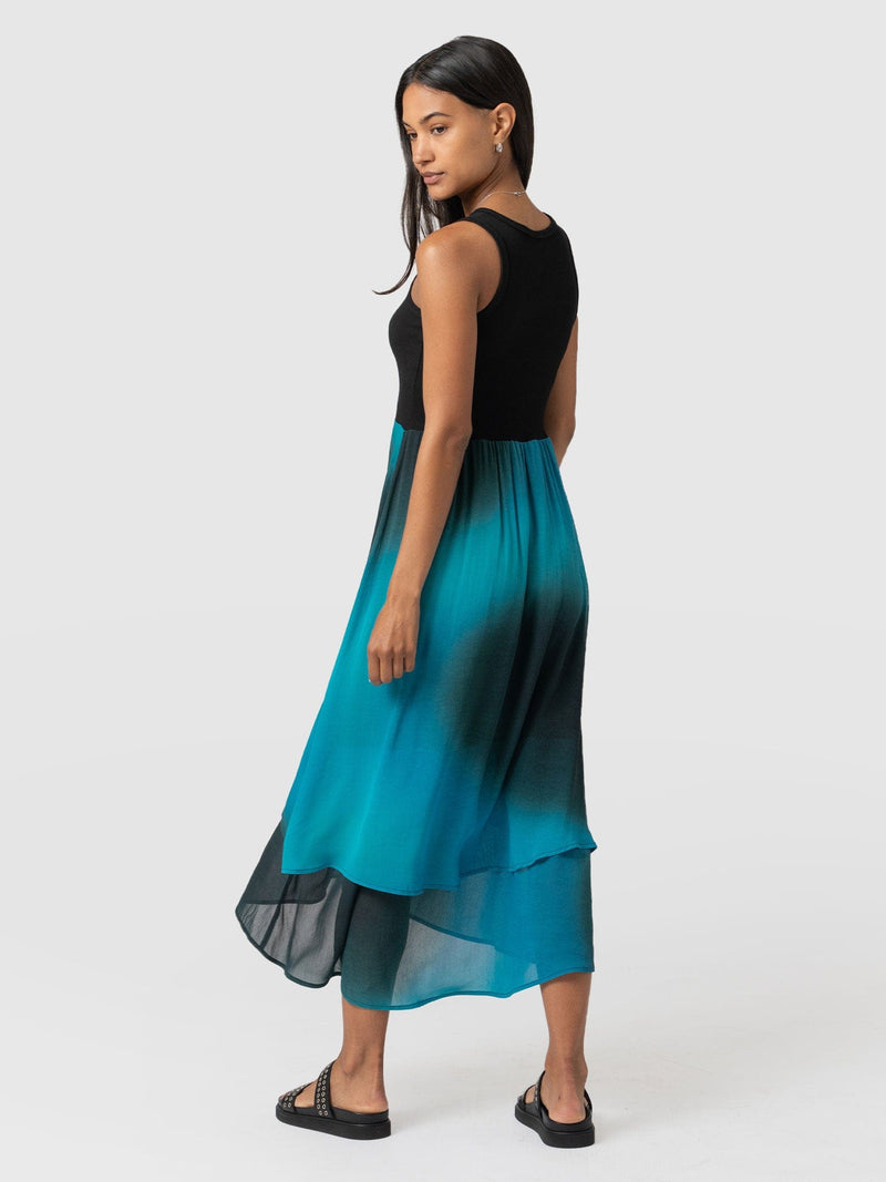 Etta Layered Dress Blue Coral - Women's Skirts | Saint + Sofia® USA