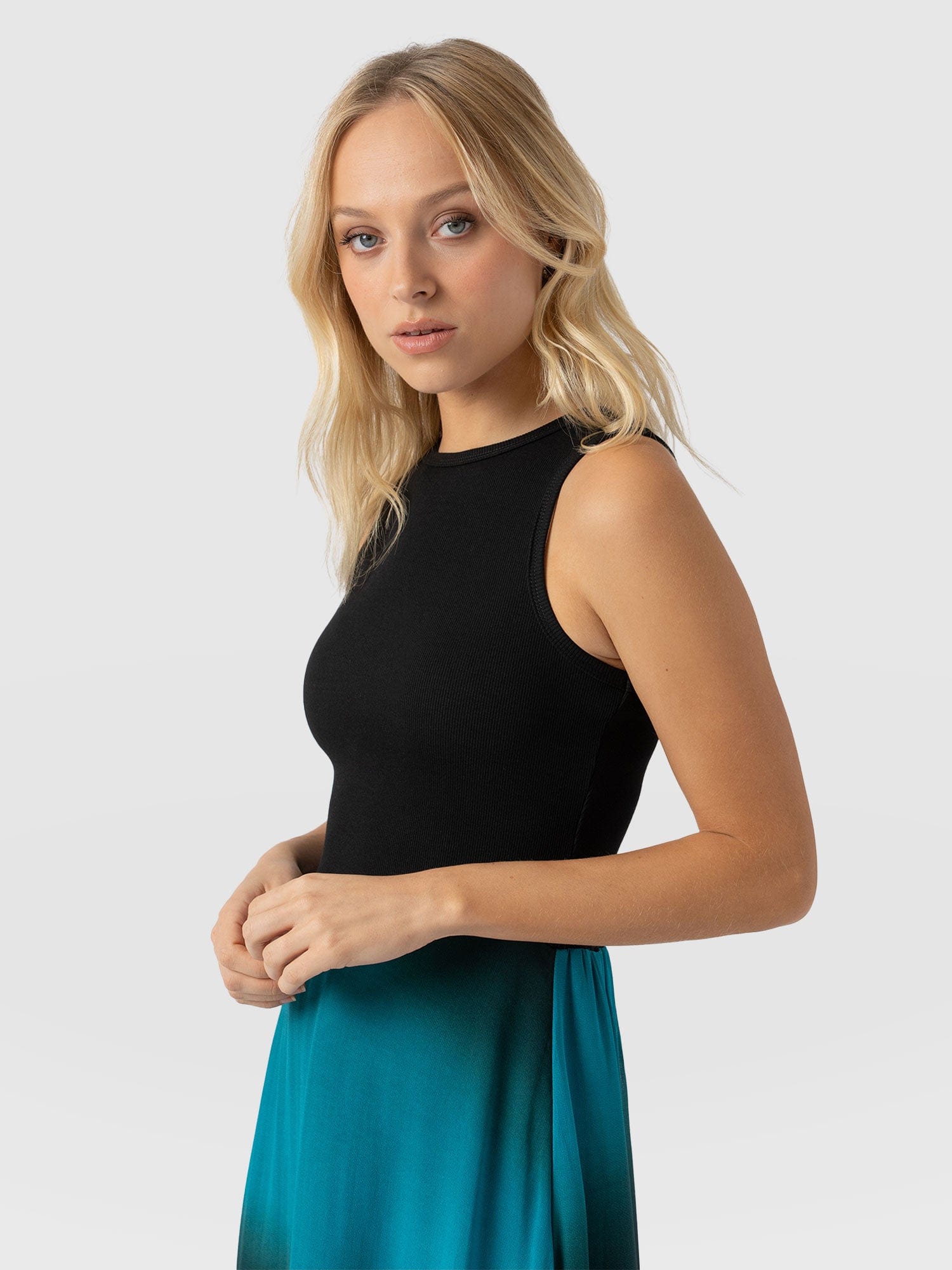 Etta Layered Dress Blue Coral - Women's Skirts | Saint + Sofia® USA