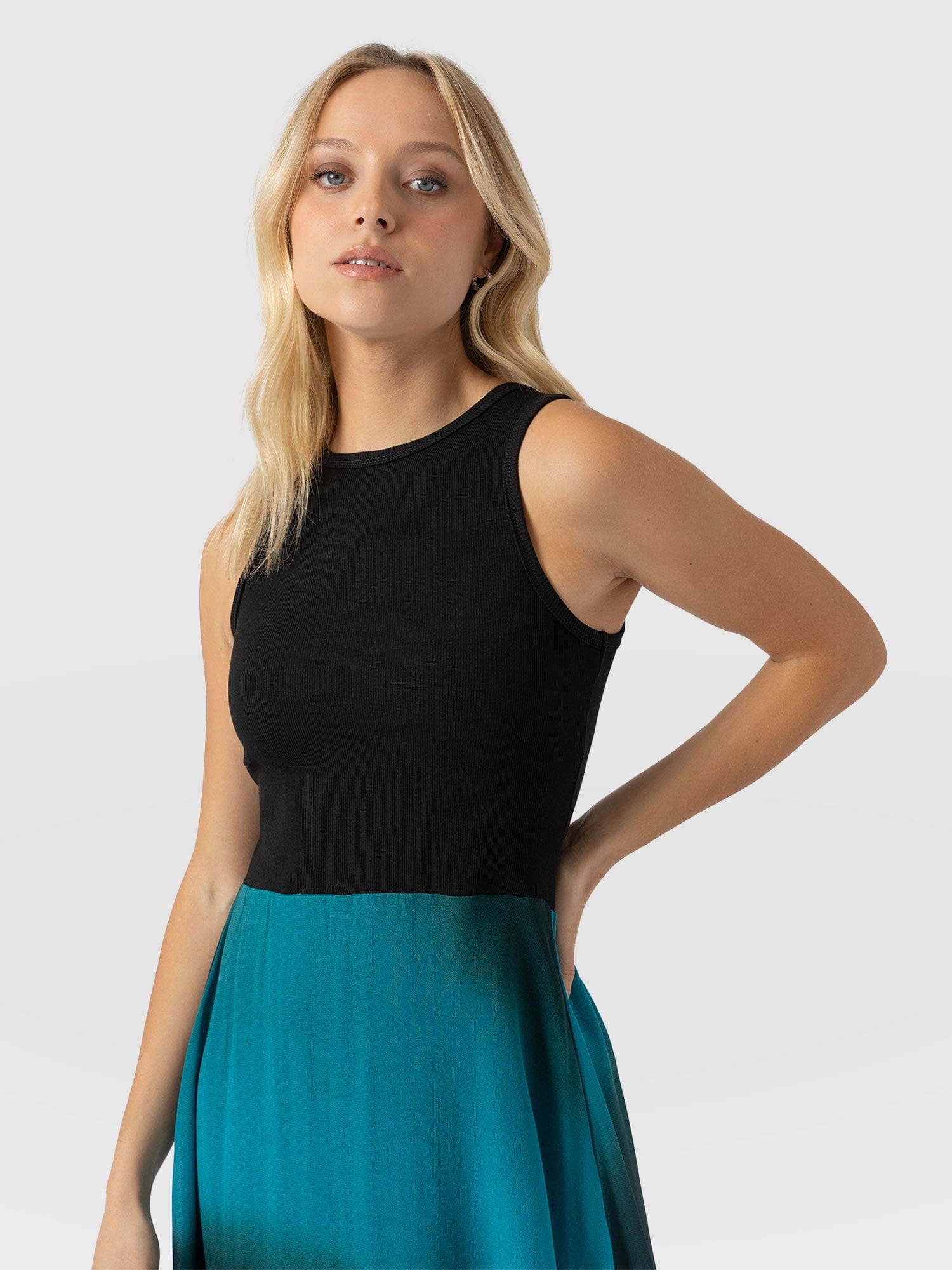 Etta Layered Dress Blue Coral - Women's Skirts | Saint + Sofia® USA