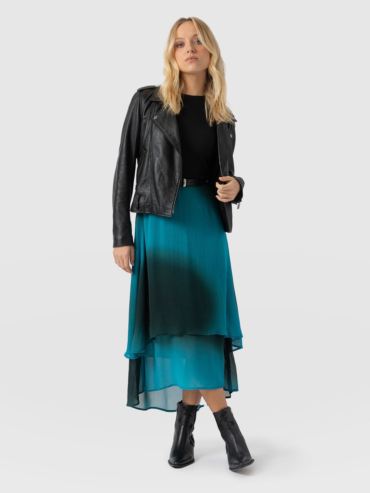 Etta Layered Dress Blue Coral - Women's Skirts | Saint + Sofia® USA