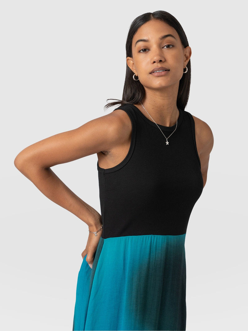 Etta Layered Dress Blue Coral - Women's Skirts | Saint + Sofia® USA