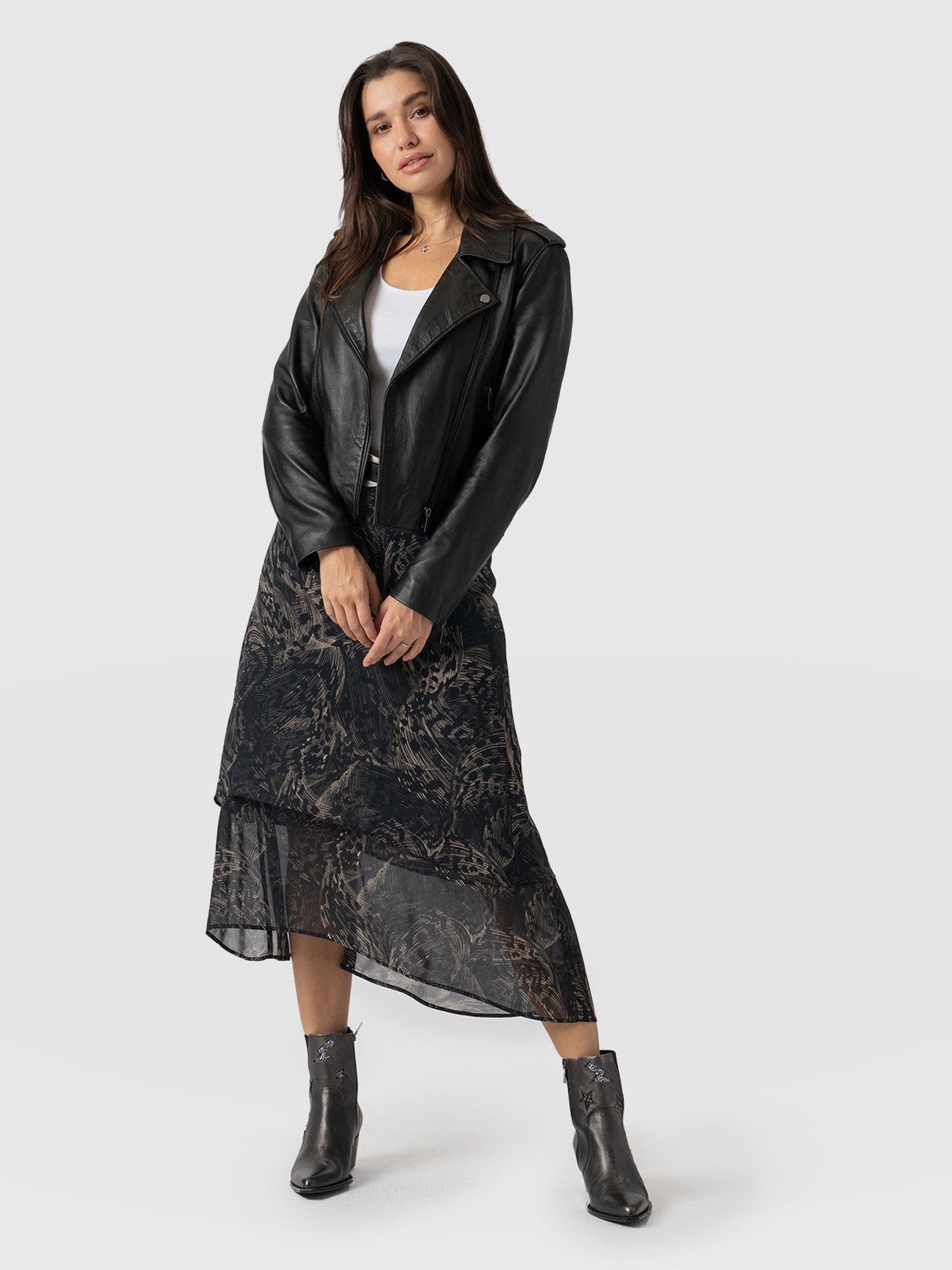 Etta Layered Dress Spot Feather - Women's Skirts | Saint + Sofia® US