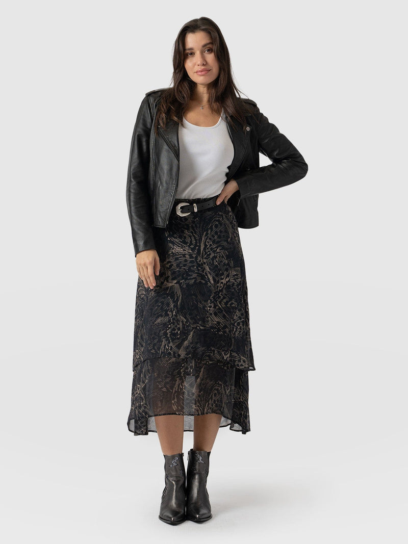 Etta Layered Dress Spot Feather - Women's Skirts | Saint + Sofia® US