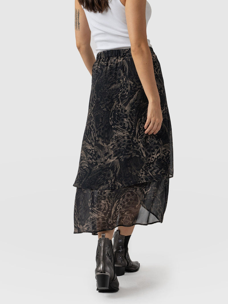 Etta Layered Dress Spot Feather - Women's Skirts | Saint + Sofia® US