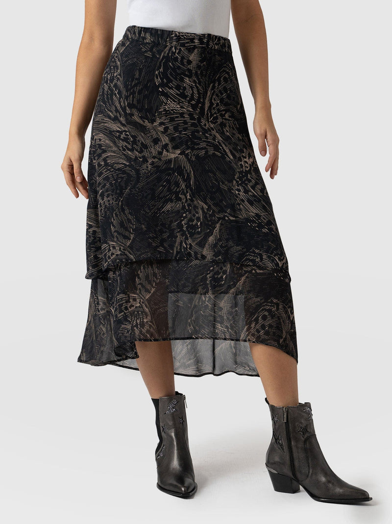 Etta Layered Dress Spot Feather - Women's Skirts | Saint + Sofia® US