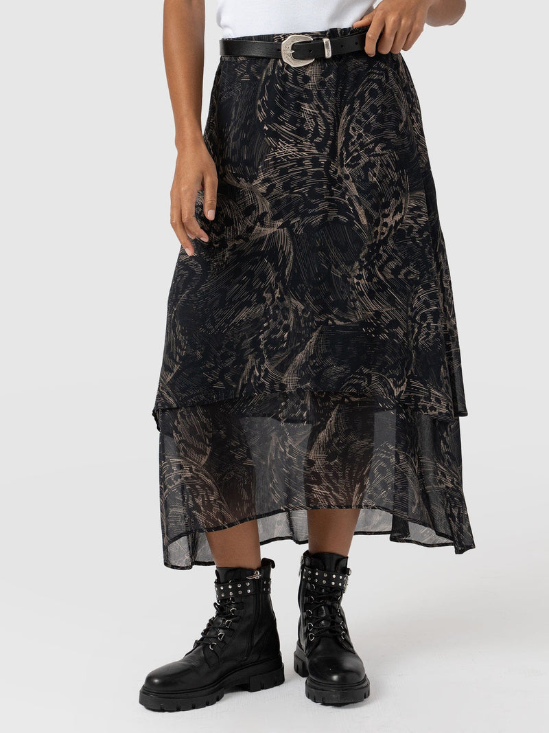 Etta Layered Dress Spot Feather - Women's Skirts | Saint + Sofia® US