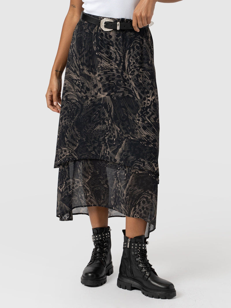 Etta Layered Dress Spot Feather - Women's Skirts | Saint + Sofia® US