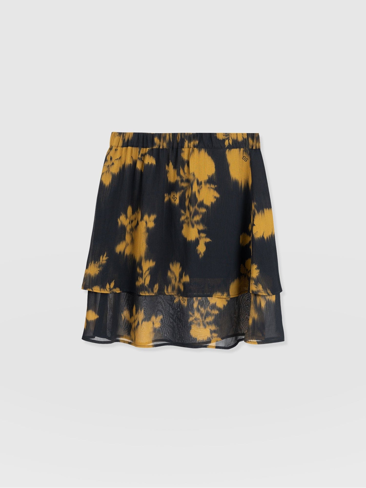 Etta Layered Mini Skirt Yellow Fade Foral - Women's Skirts | Saint + Sofia® US