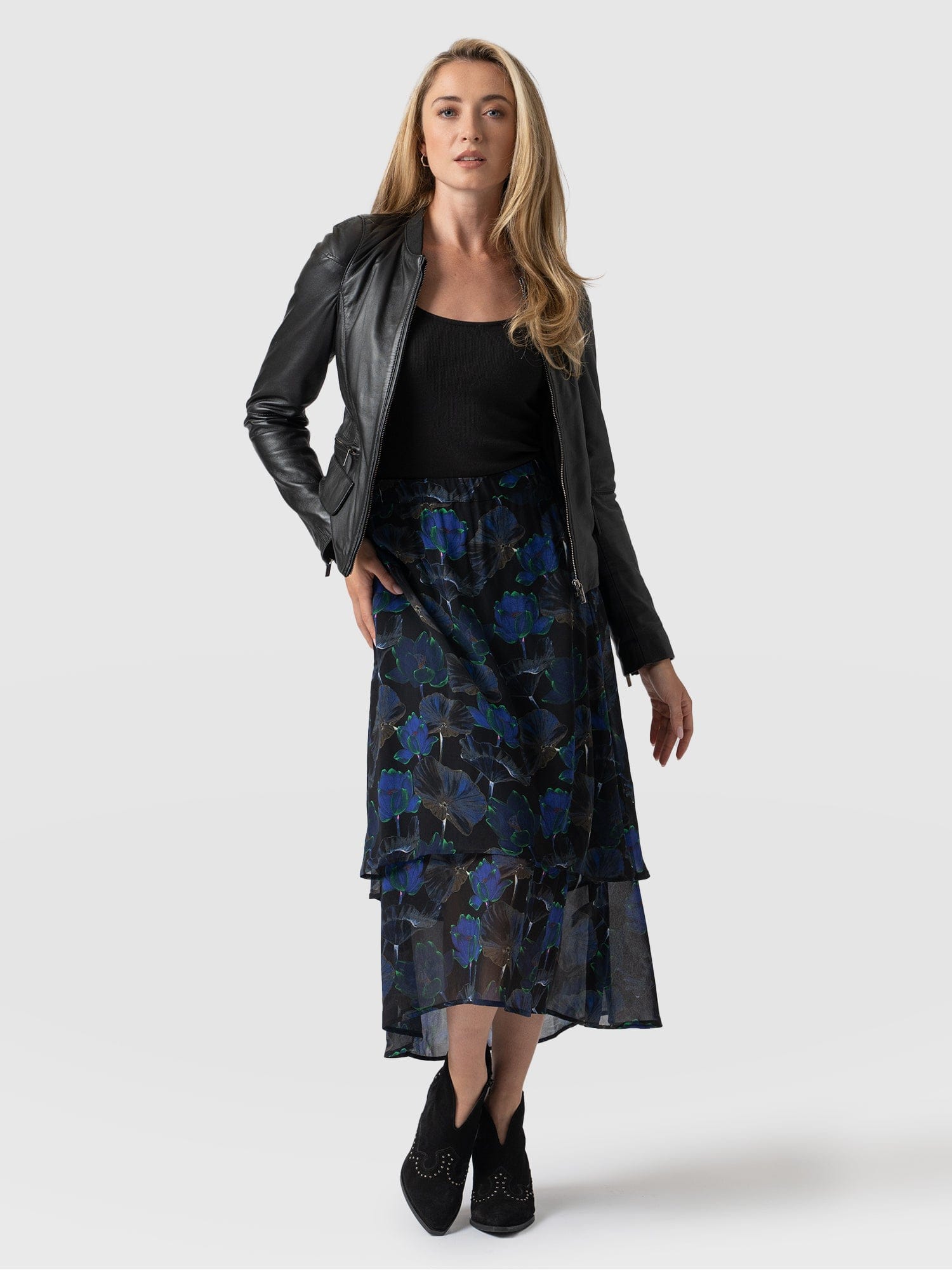 Layered skirt clearance jacket