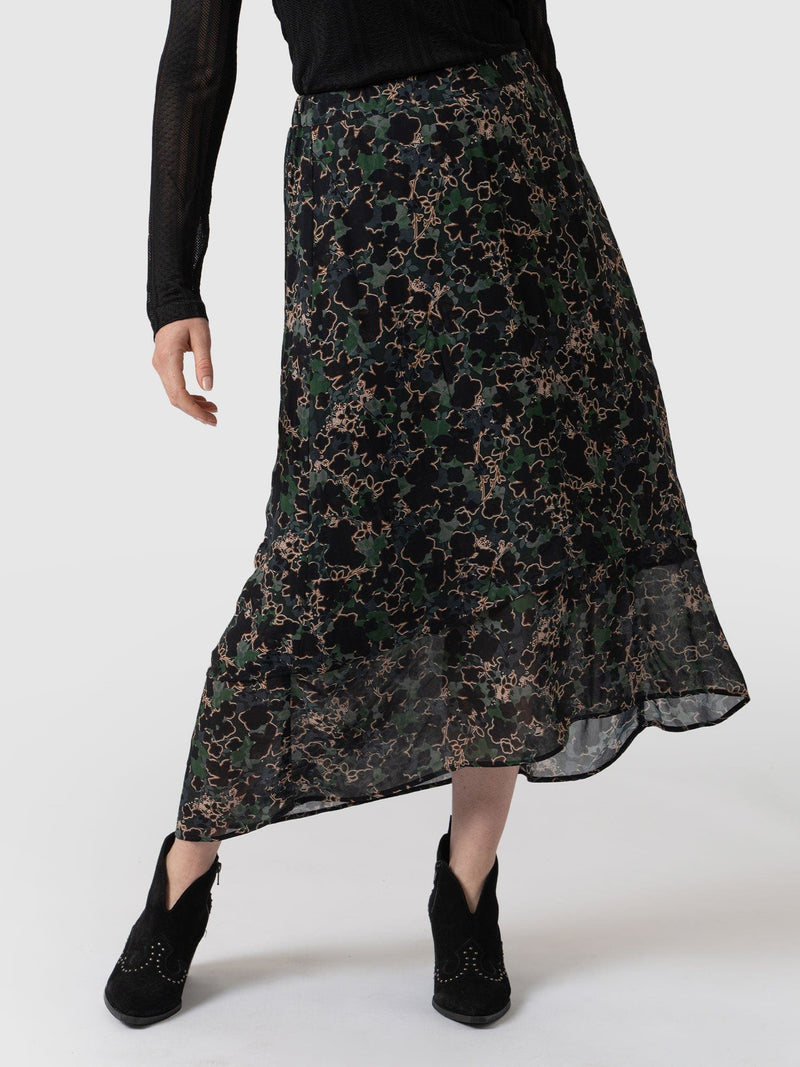 Etta Layered Skirt Green Twilight Floral - Women's Skirts | Saint ...