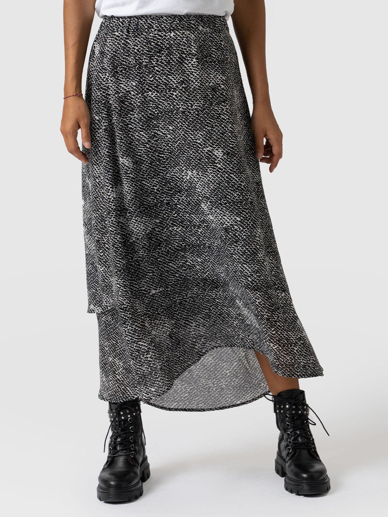 Etta Layered Skirt Monochrome Gothica - Women's Skirts | Saint + Sofia® UK
