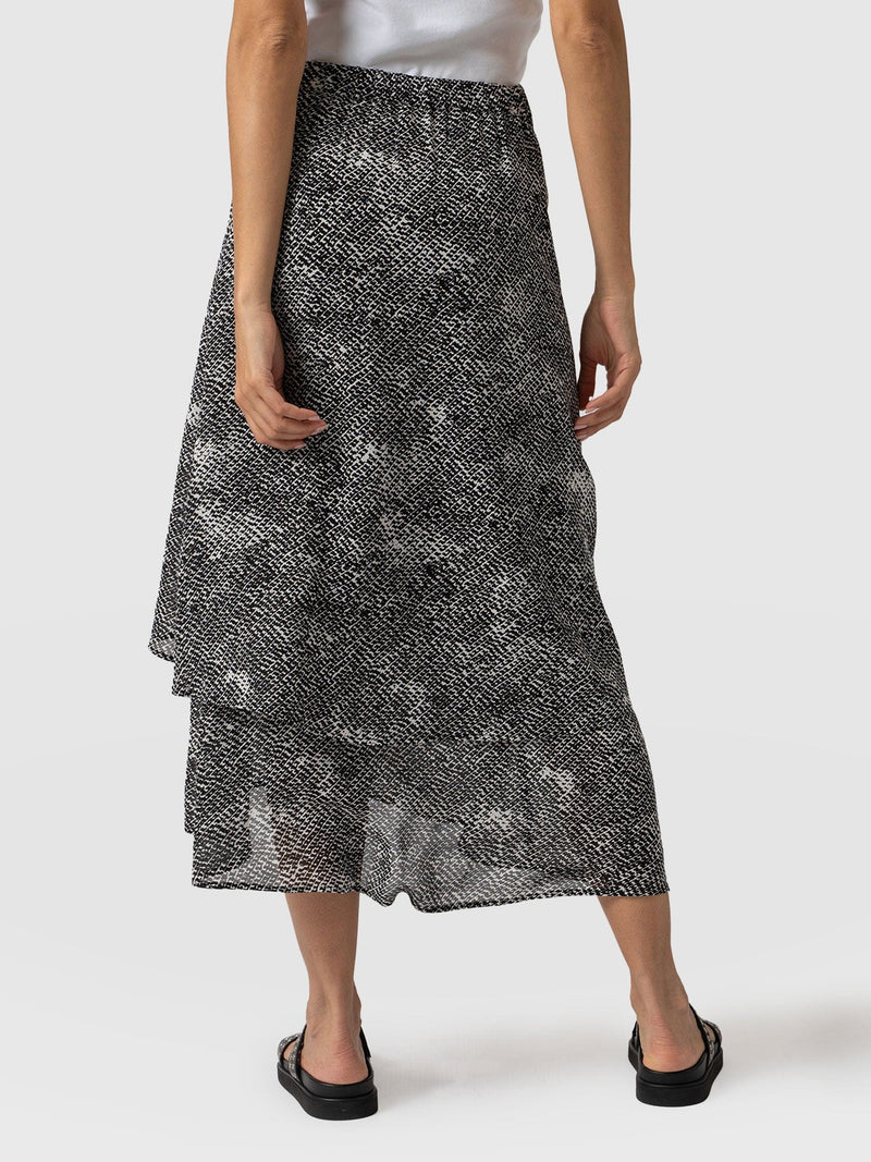 Etta Layered Skirt Monochrome Gothica - Women's Skirts | Saint + Sofia® USA