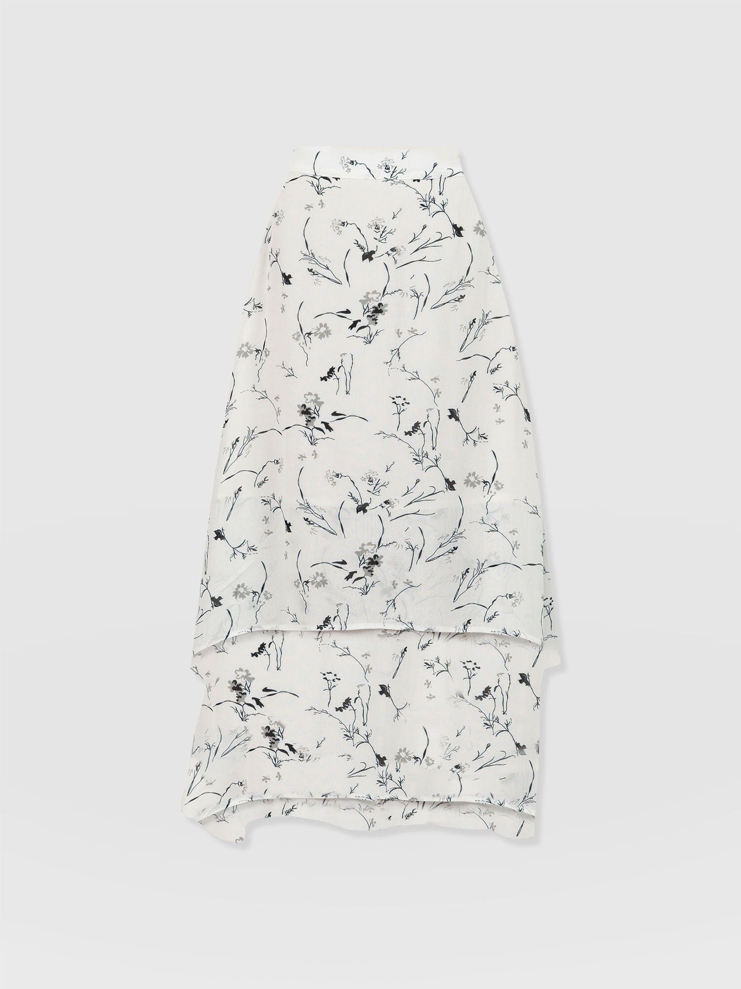 Etta Layered Skirt White Floral - Women's Skirts | Saint + Sofia® USA