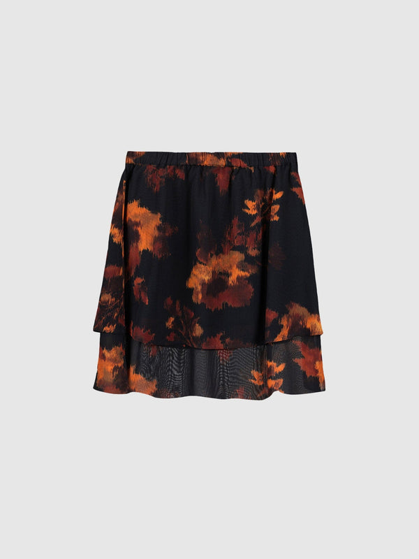 Etta Mini Layered Skirt - Autumn Floral - Women's Shorts | Saint + Sofia® USA