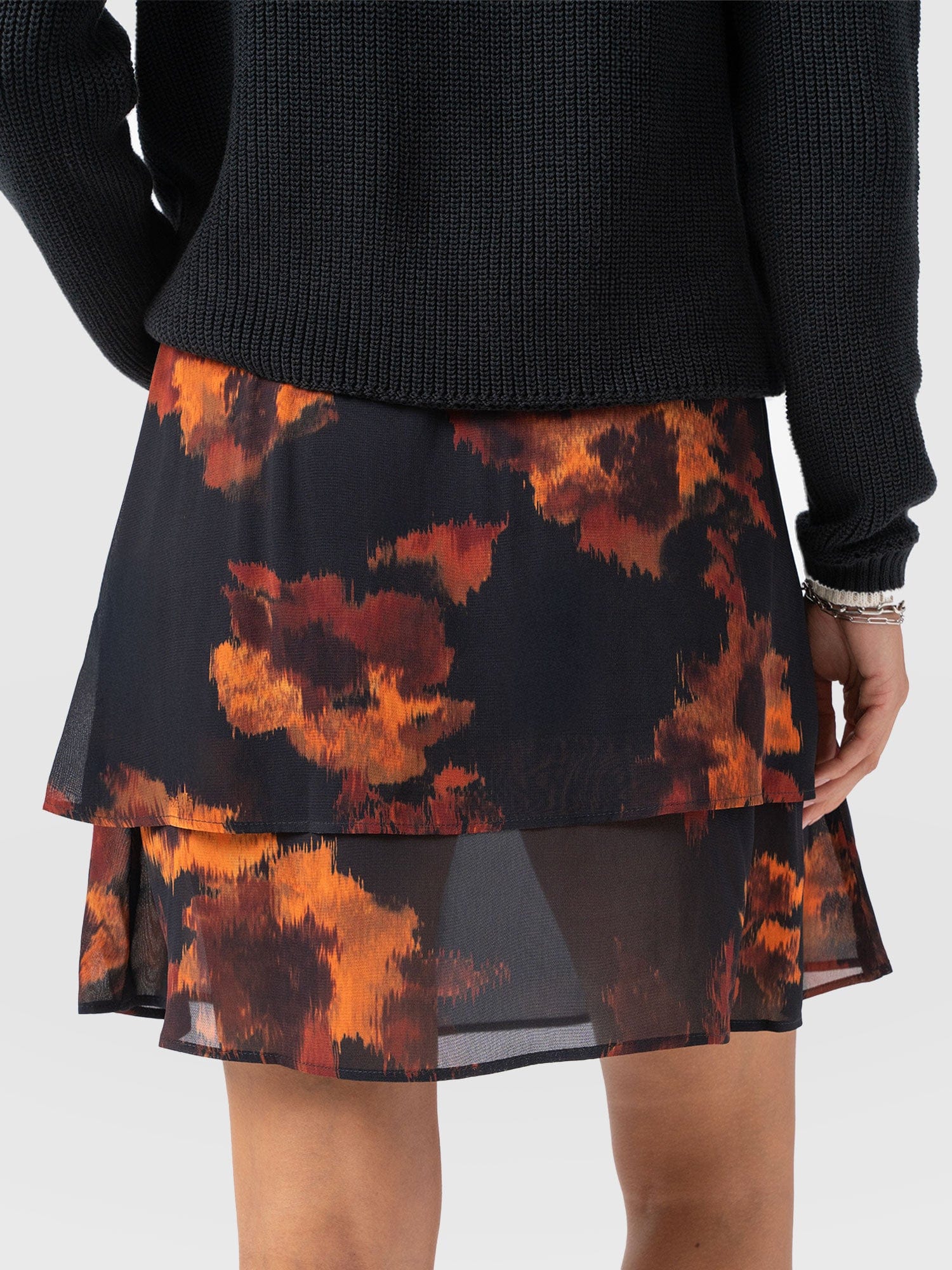 Etta Mini Layered Skirt - Autumn Floral - Women's Shorts | Saint + Sofia® USA