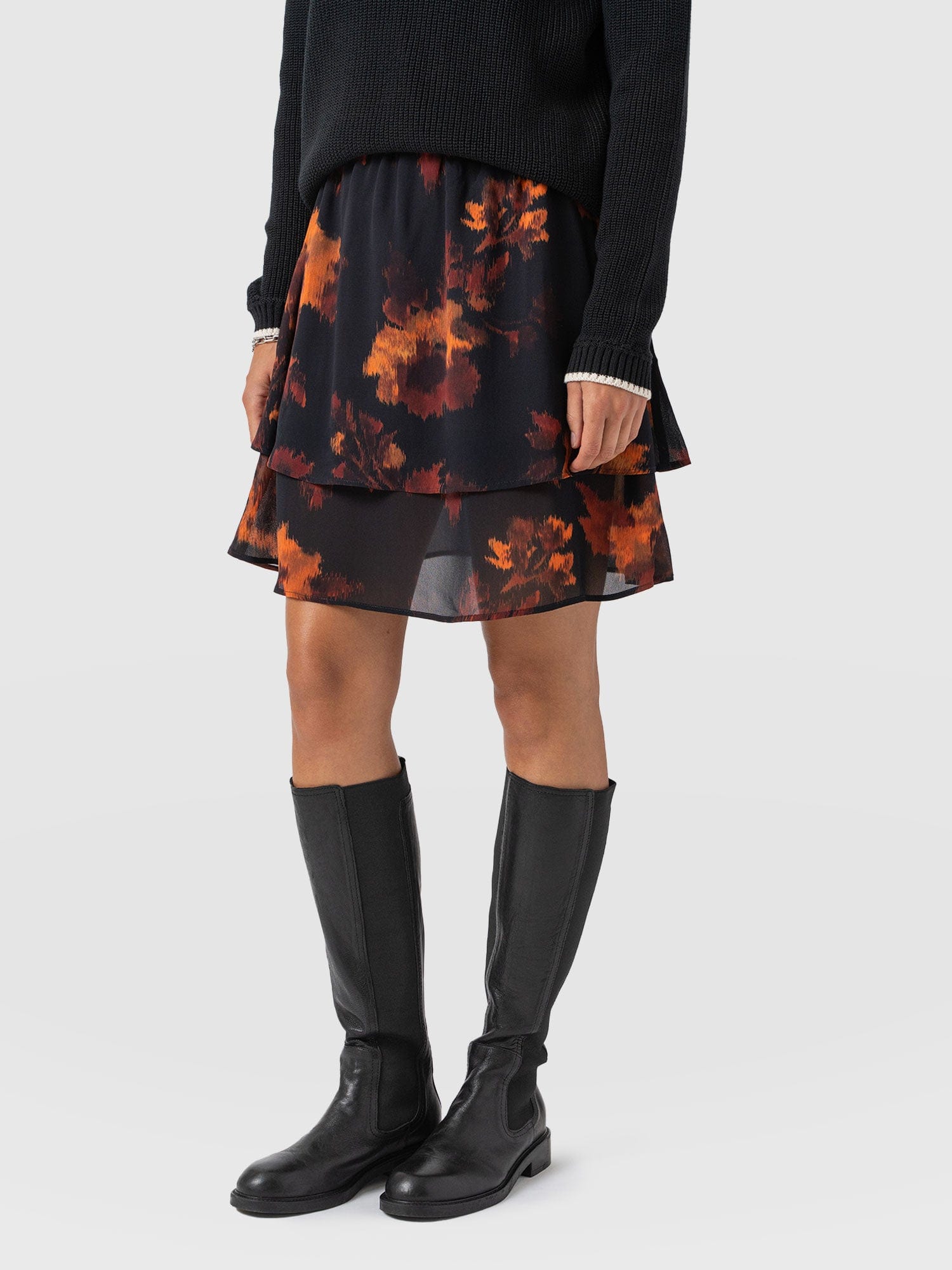 Etta Mini Layered Skirt - Autumn Floral - Women's Shorts | Saint + Sofia® USA
