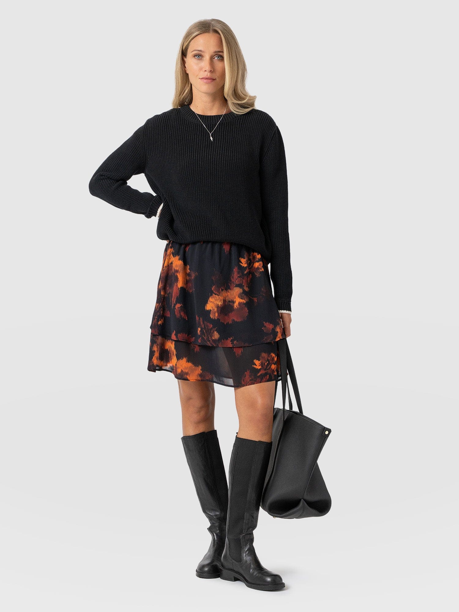 Etta Mini Layered Skirt - Autumn Floral - Women's Shorts | Saint + Sofia® USA