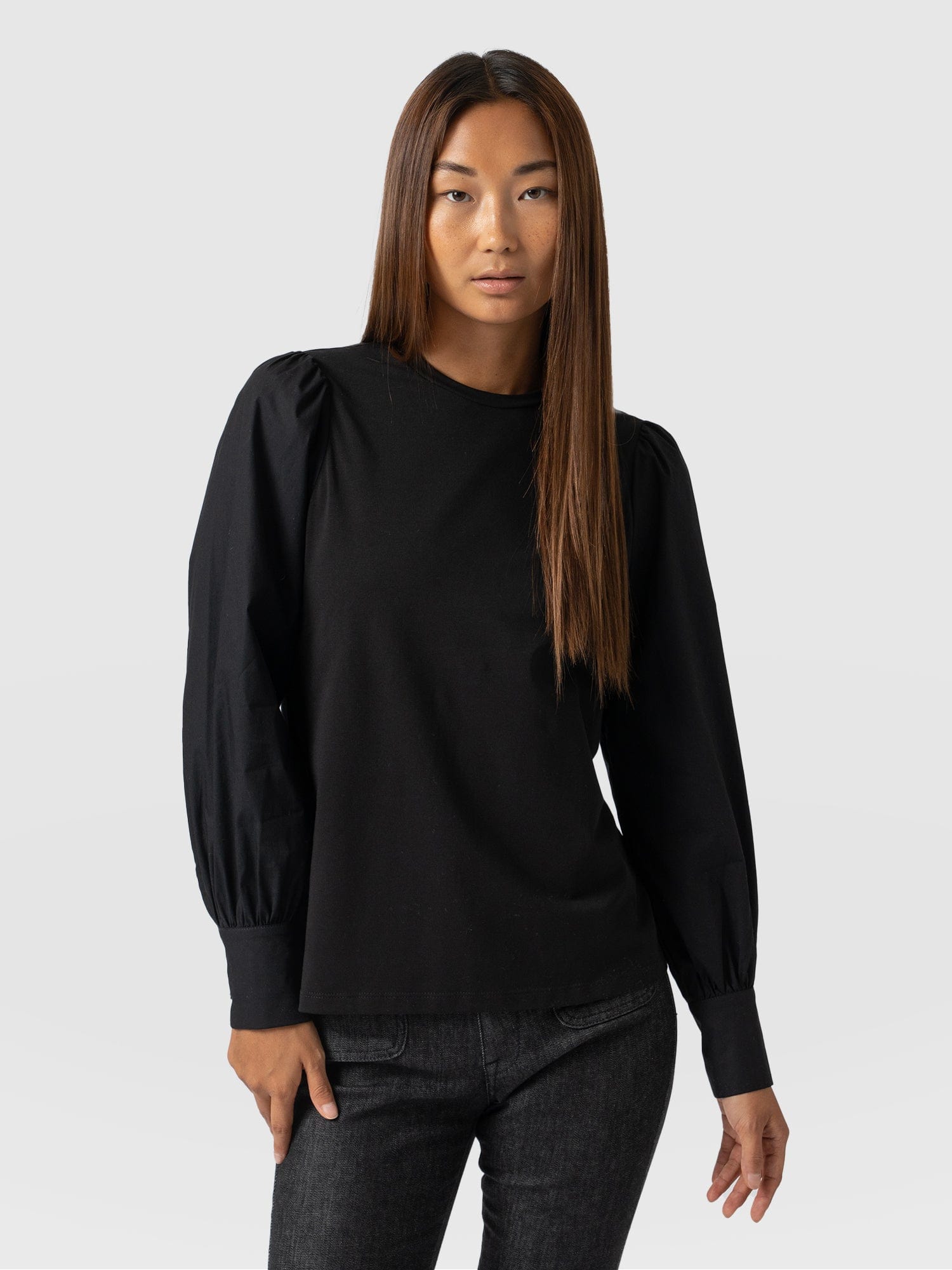 Eva Mock Top Black - Women's Tops | Saint + Sofia® UK