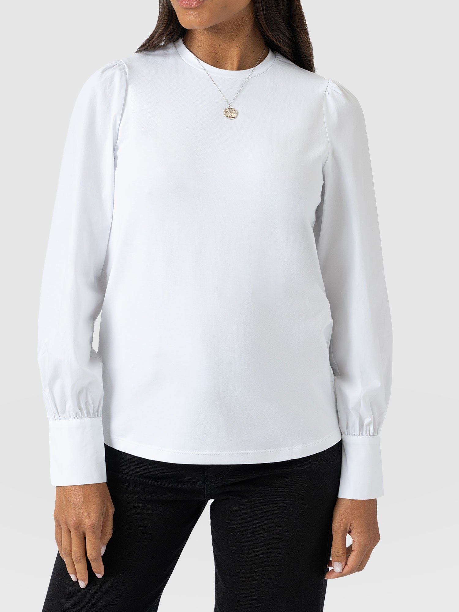 Eva Mockable Top White - Women's Tops | Saint + Sofia® USA