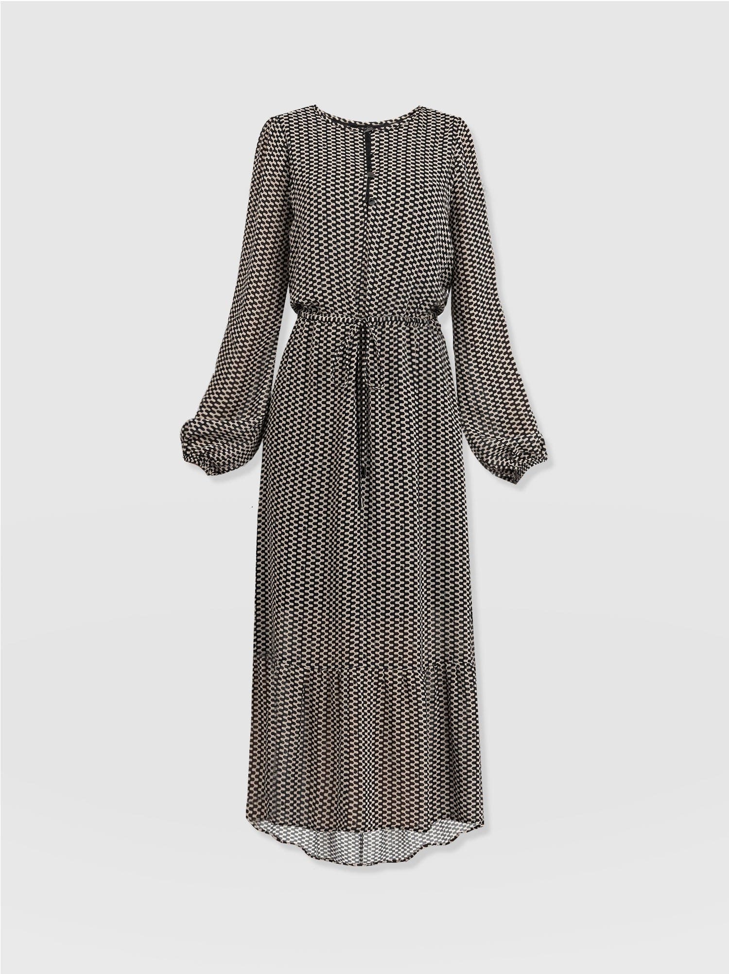 Evelyn High Low Dress Monochrome Wave - Women's Dresses | Saint + Sofia® USA