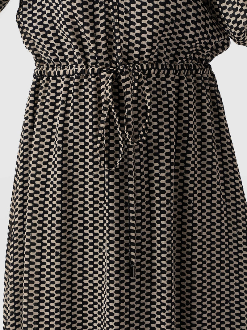 Evelyn High Low Dress Monochrome Wave - Women's Dresses | Saint + Sofia® USA