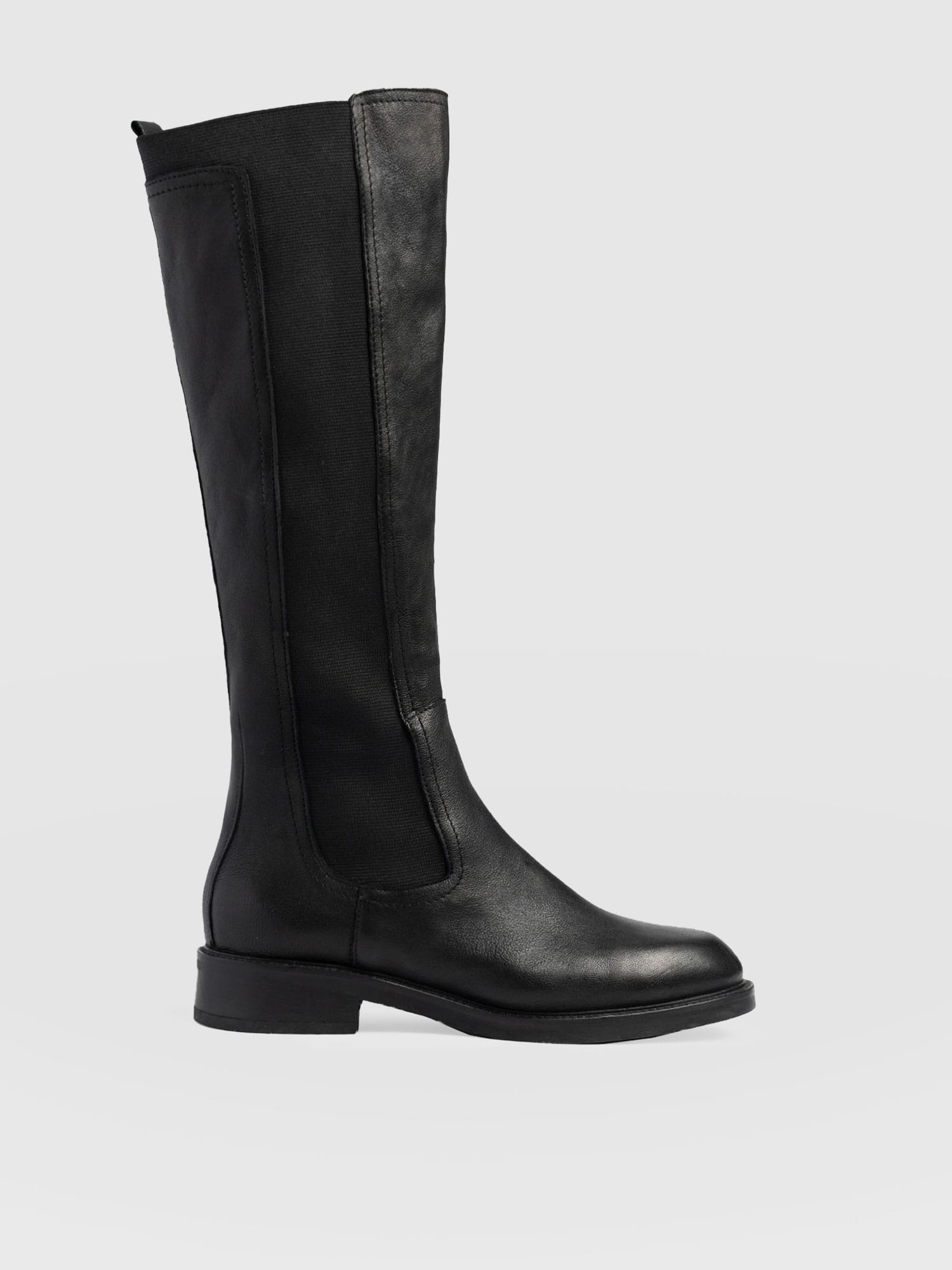 Evelyn Knee High Boot Black - Women's Leather Boots | Saint + Sofia® US