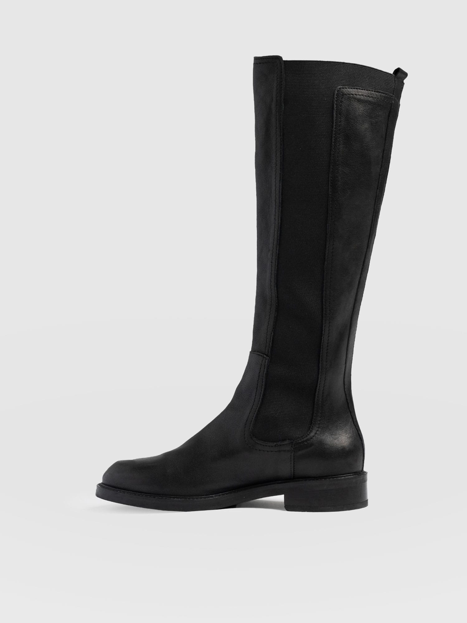 Evelyn Knee High Boot Black - Women's Leather Boots | Saint + Sofia® US