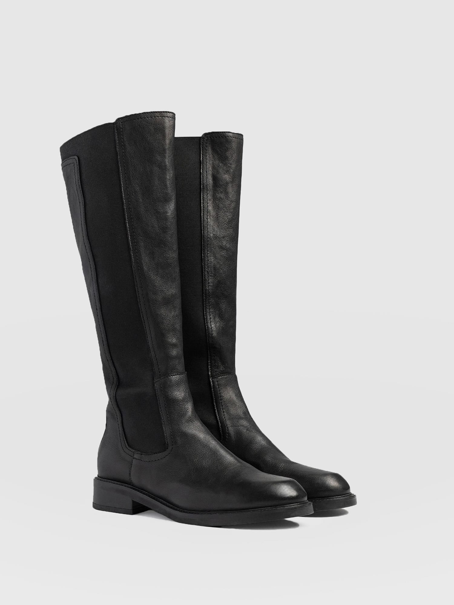 Evelyn Knee High Boot Black - Women's Leather Boots | Saint + Sofia® US