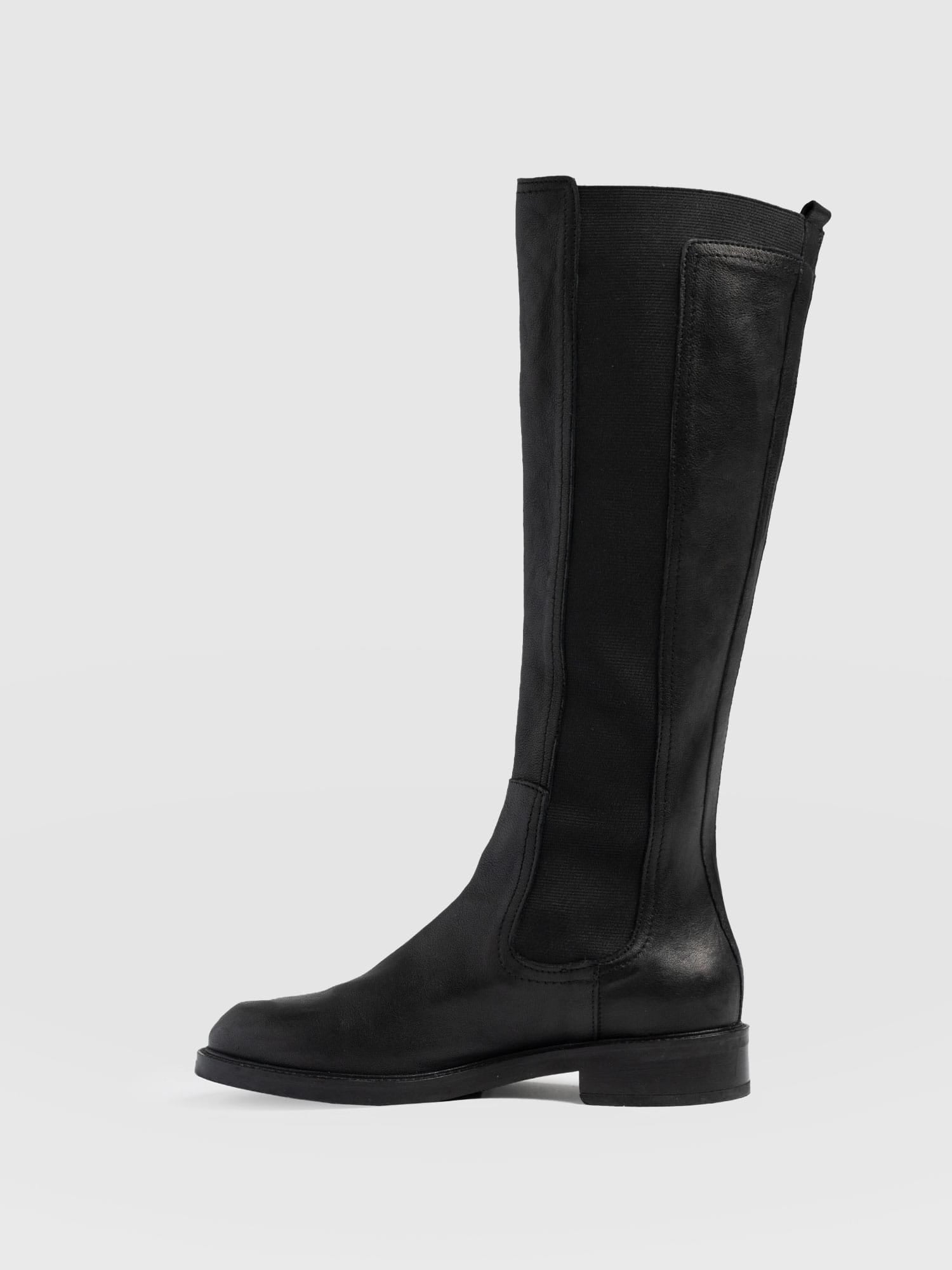 Evelyn Knee High Boot Black - Women's Leather Boots | Saint + Sofia® US
