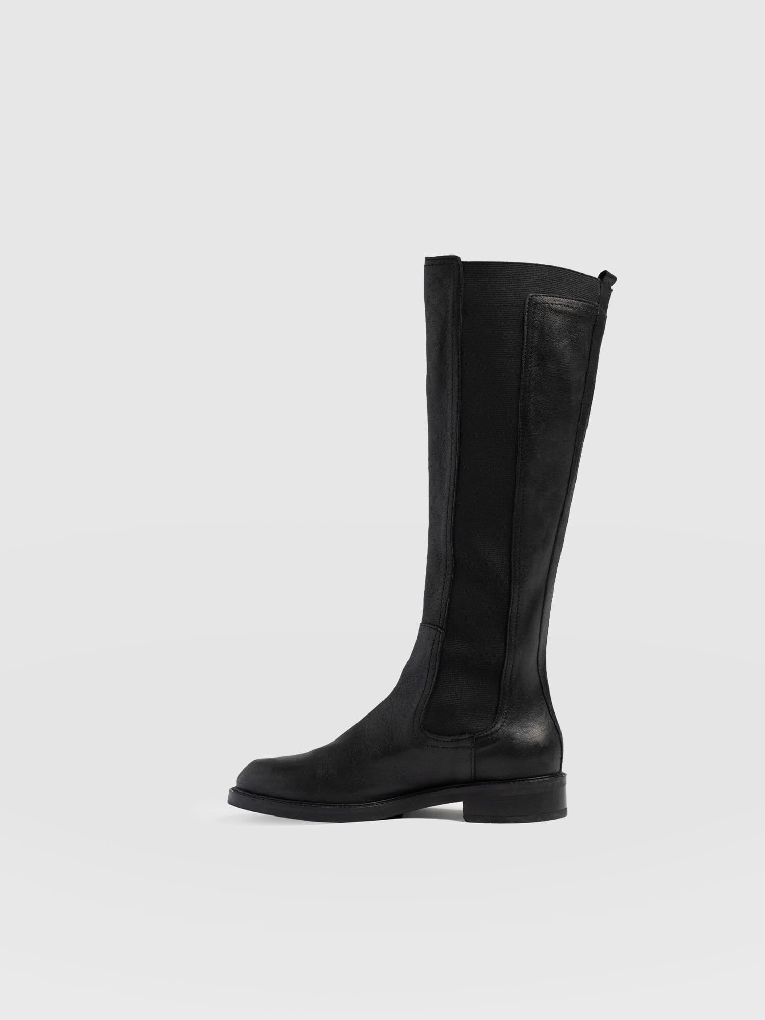 Evelyn Knee High Boot Black - Women's Leather Boots | Saint + Sofia® US