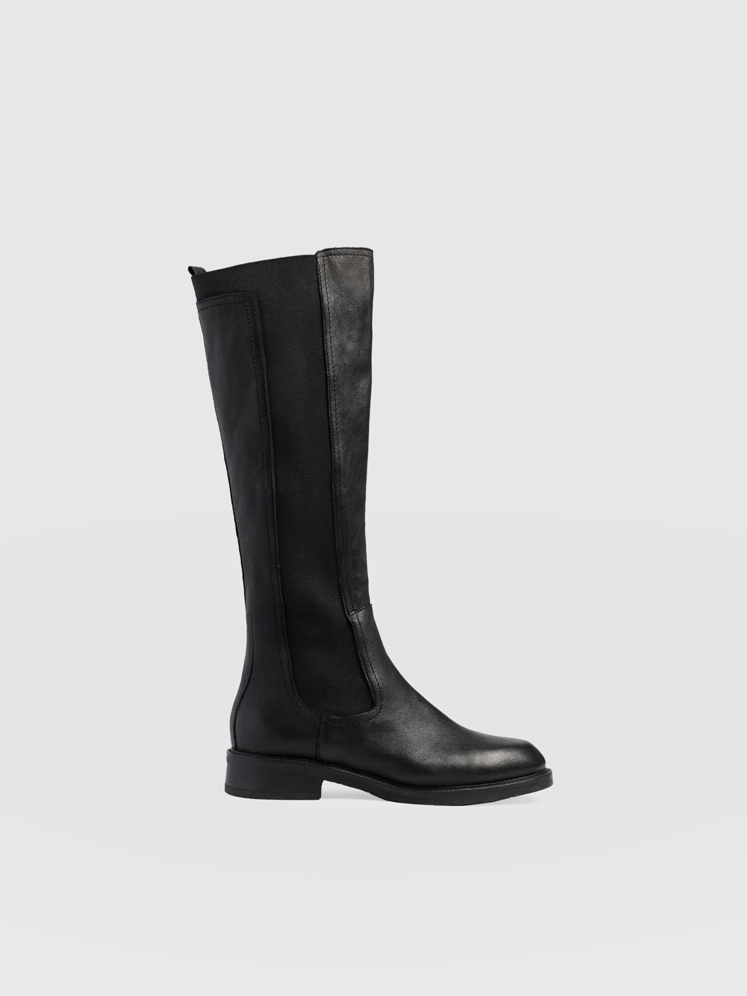 Evelyn Knee High Boot Black - Women's Leather Boots | Saint + Sofia® US