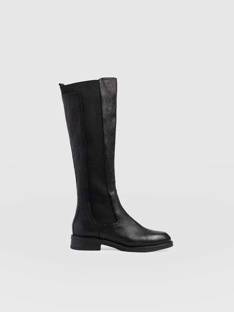 Evelyn Knee High Boot Black - Women's Leather Boots | Saint + Sofia® US