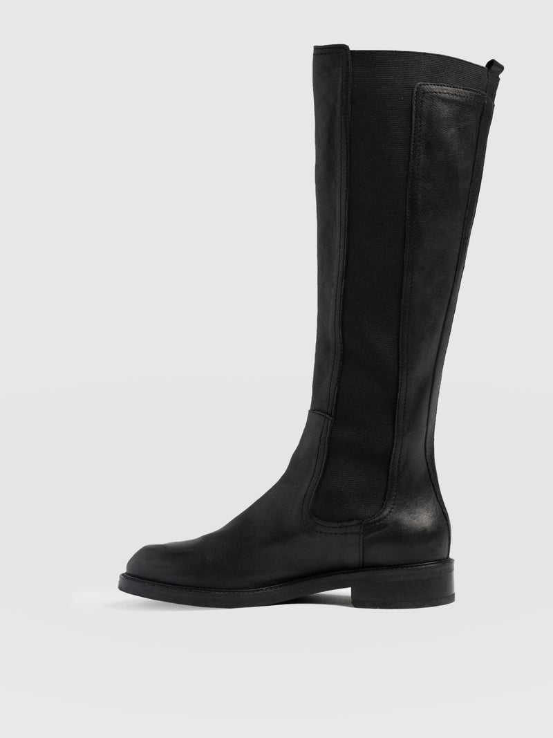 Evelyn Knee High Boot Black - Women's Leather Boots | Saint + Sofia® US