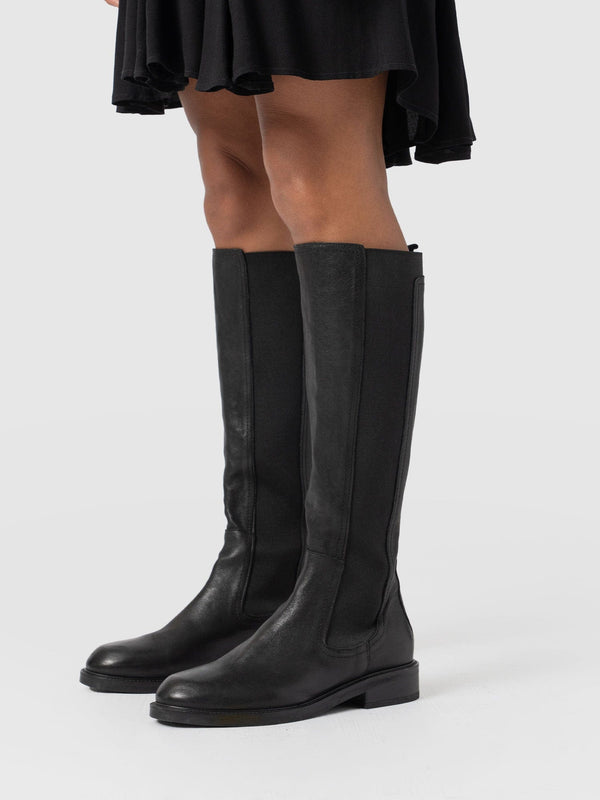 Evelyn Knee High Boot Black - Women's Leather Boots | Saint + Sofia® US