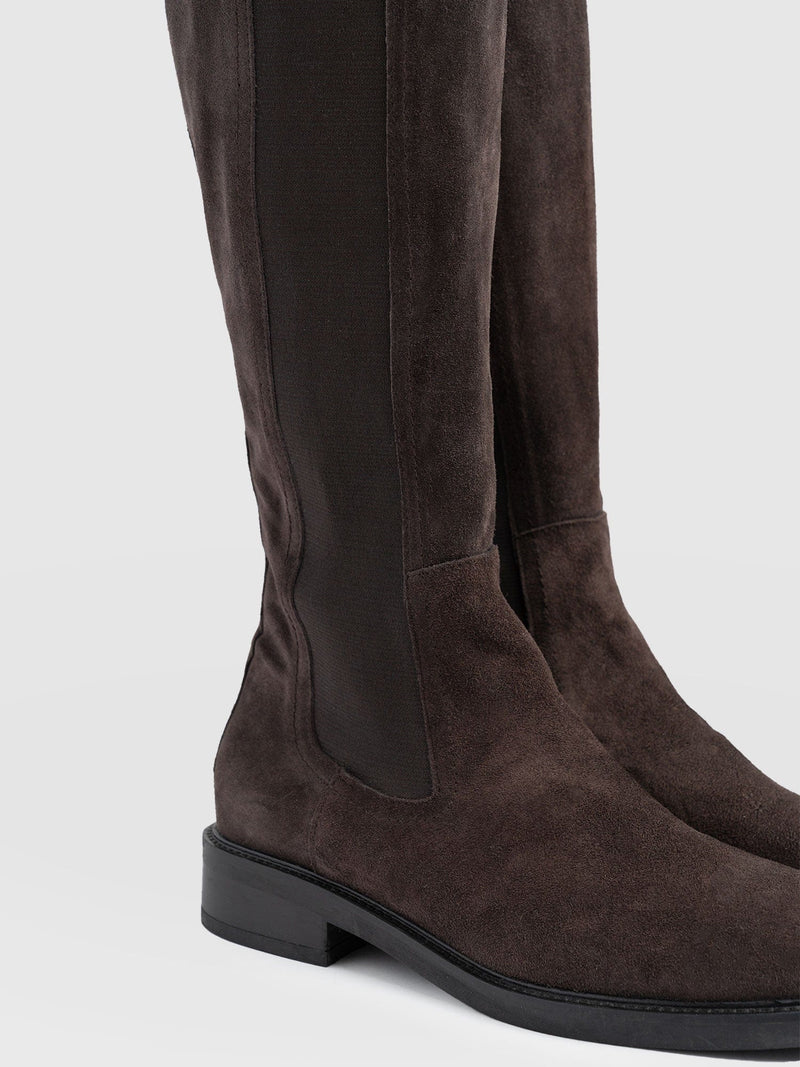 Evelyn Knee High Boot Brown - Women's Leather Boots | Saint + Sofia® US