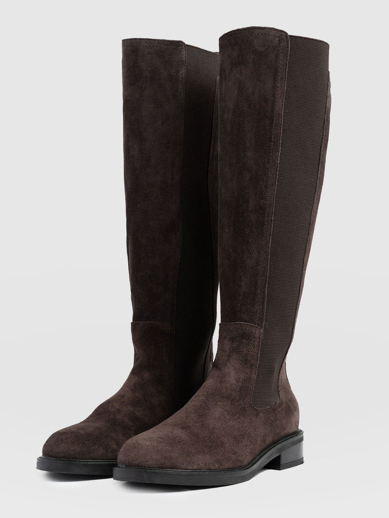 Evelyn Knee High Boot Brown - Women's Leather Boots | Saint + Sofia® US