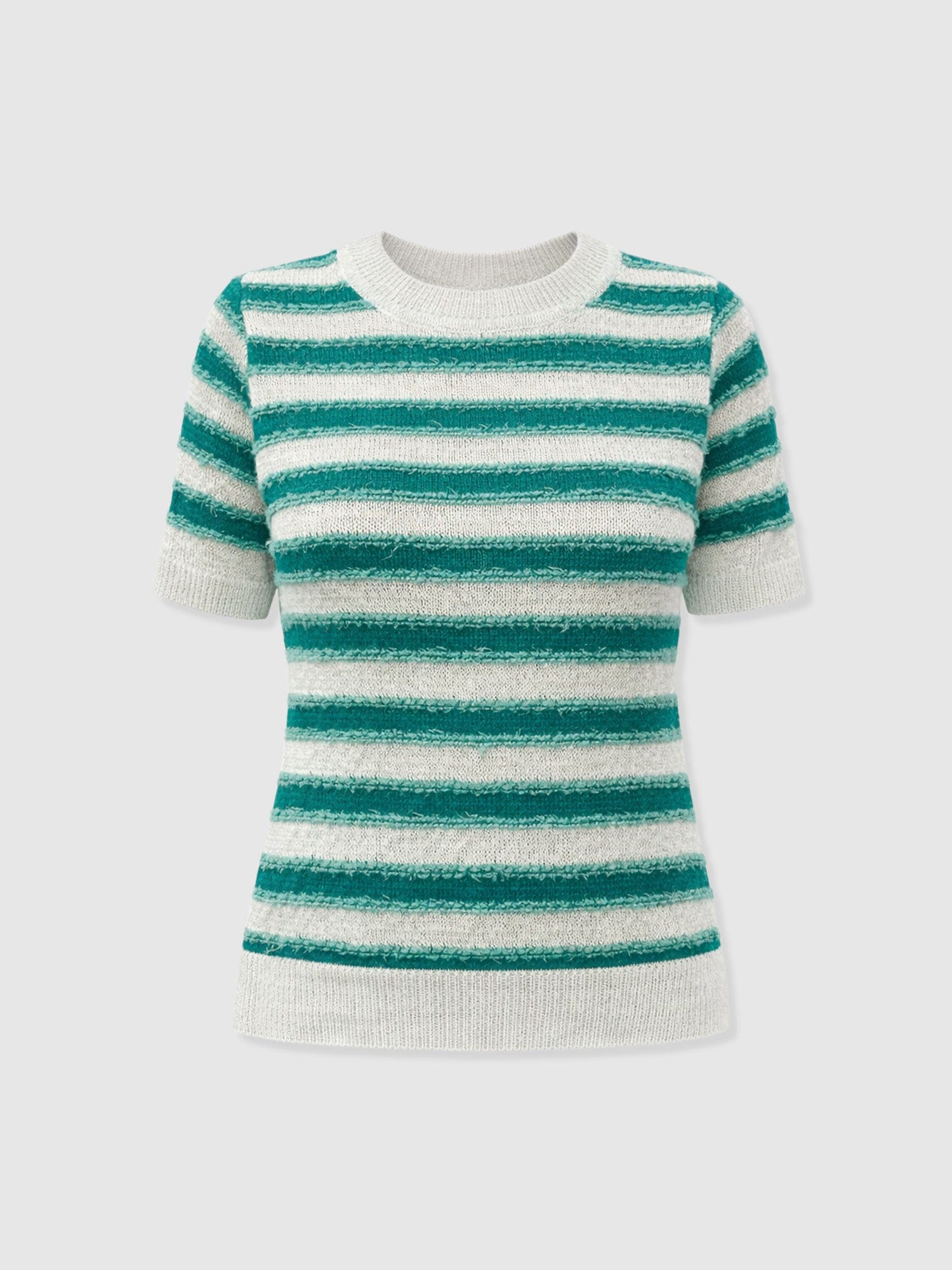 Fearne Knit Tee - Mint Stripe - Women's Sweaters | Saint + Sofia® USA