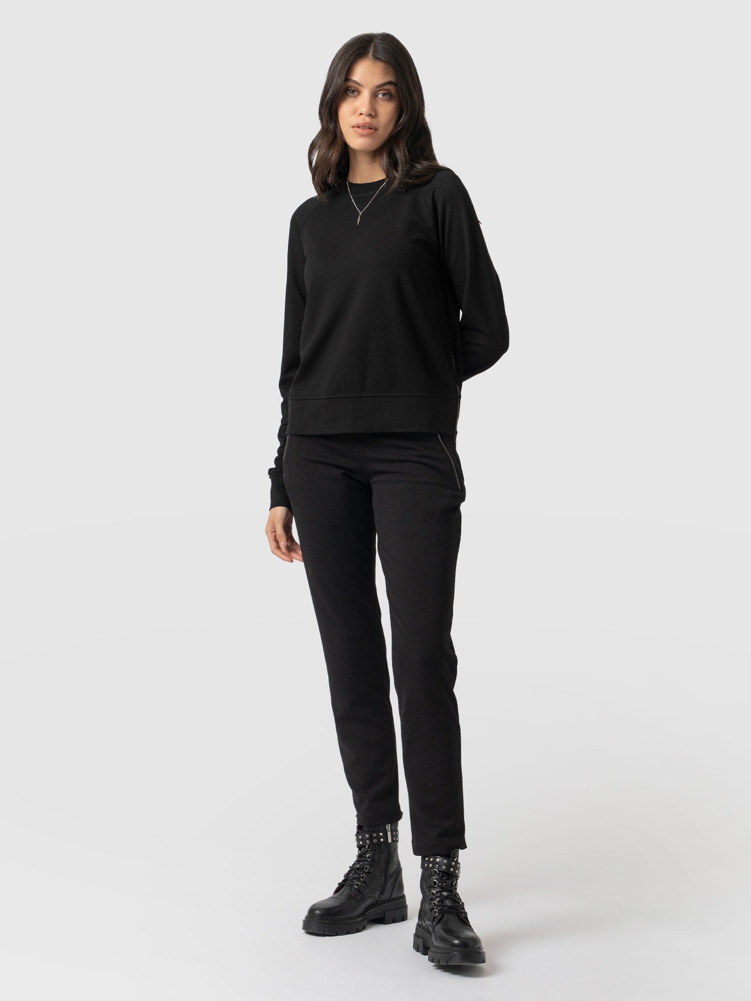 Finsbury Zip Pant Black - Women's Trousers | Saint + Sofia® USA