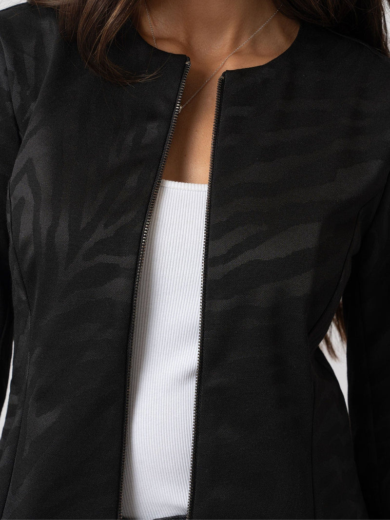 Florence Jacket Black Zebra - Women's Jackets | Saint + Sofia® US