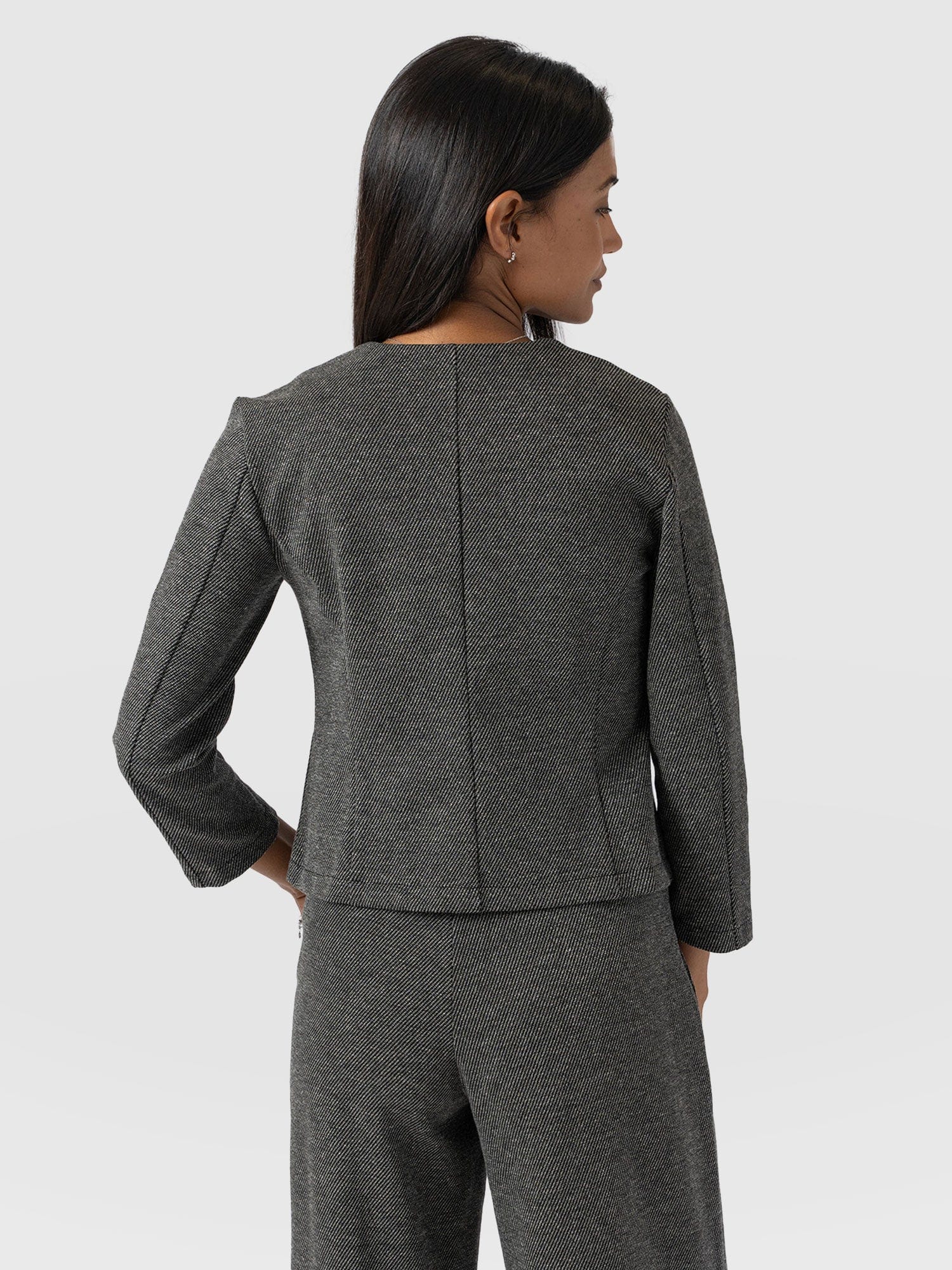 Florence Jacket - Grey Twill - Women's Jackets | Saint + Sofia® USA