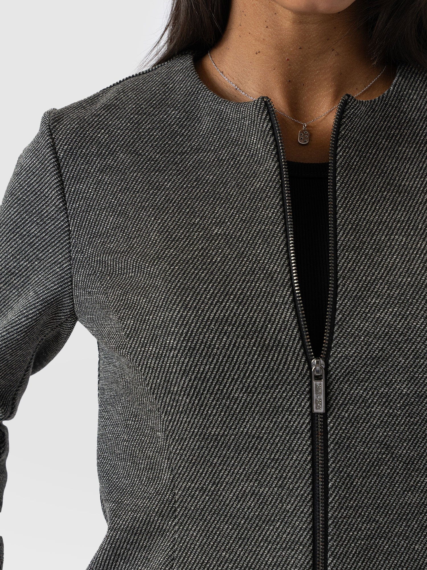 Florence Jacket - Grey Twill - Women's Jackets | Saint + Sofia® USA