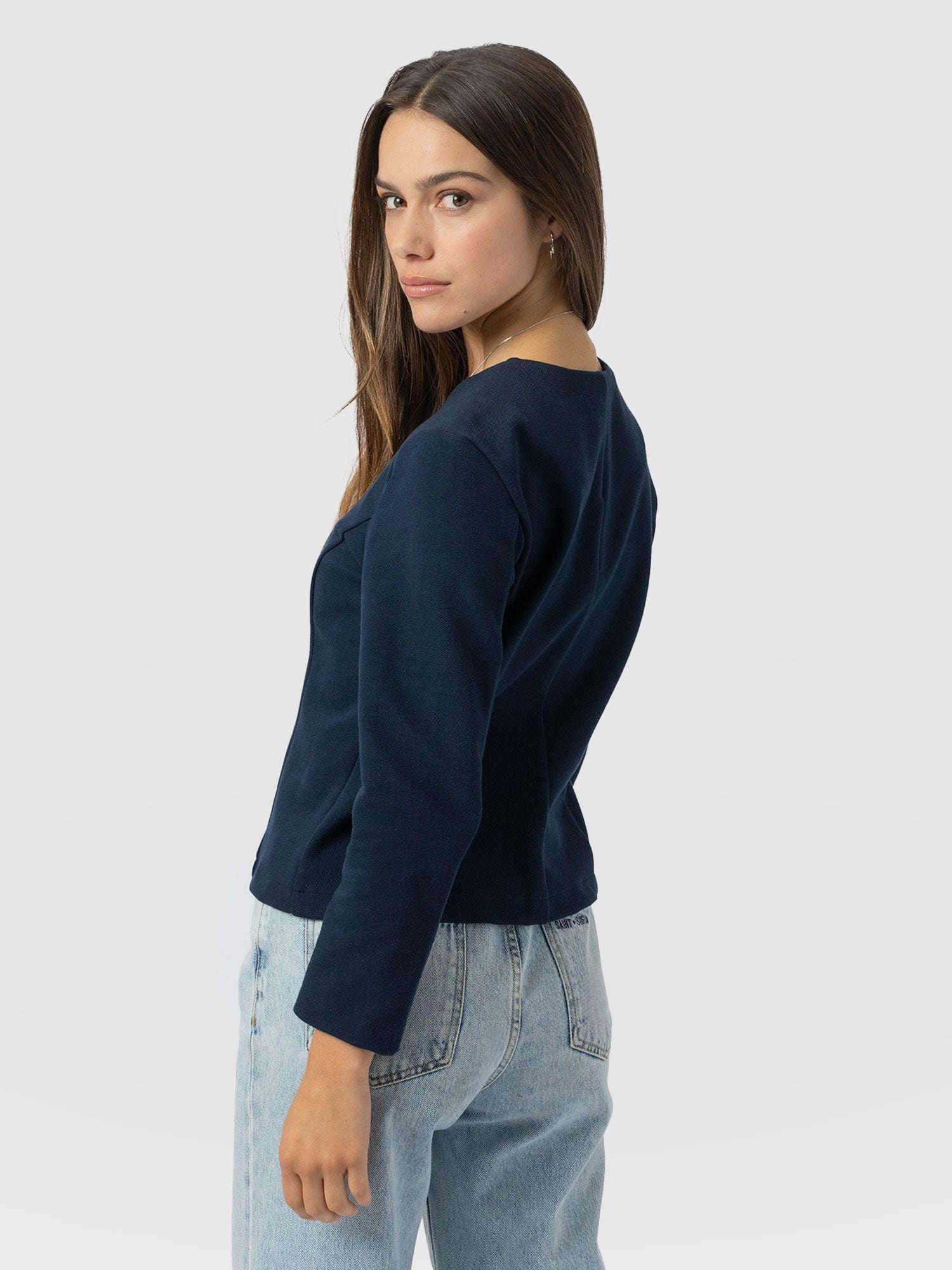 Florence Jacket - Navy Twill - Women's Jackets | Saint + Sofia® USA